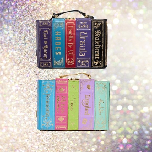 Loungefly Handbags - Loungefly Disney Stitch Shoppe Villains and Princess  Books Crossbody Bag